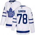 Toronto Maple Leafs #78 Rasmus Sandin Authentic White Away NHL Jersey