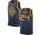 Golden State Warriors #24 Rick Barry Authentic Navy Blue Basketball Jersey - City Edition