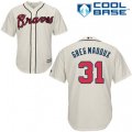 Atlanta Braves #31 Greg Maddux Replica Cream Alternate 2 Cool Base MLB Jersey