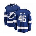 Tampa Bay Lightning #46 Gemel Smith Fanatics Branded Blue Home Breakaway Hockey Jersey