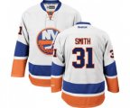 New York Islanders #31 Billy Smith Authentic White Away NHL Jersey
