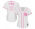 Women's New York Yankees #21 Paul O'Neill Authentic White Fashion Cool Base Baseball Jersey