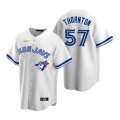 Nike Toronto Blue Jays #57 Trent Thornton White Cooperstown Collection Home Stitched Baseball Jersey