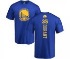 Golden State Warriors #35 Kevin Durant Royal Blue Backer T-Shirt