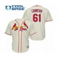 St. Louis Cardinals #61 Genesis Cabrera Authentic Cream Alternate Cool Base Baseball Player Jersey