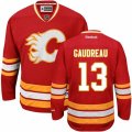 Calgary Flames #13 Johnny Gaudreau Premier Red Third NHL Jersey
