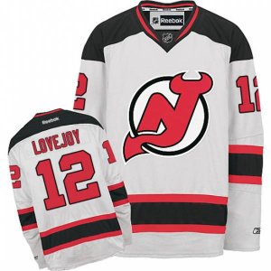 New Jersey Devils #12 Ben Lovejoy Authentic White Away NHL Jersey