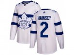 Toronto Maple Leafs #2 Ron Hainsey White Authentic 2018 Stadium Series Stitched NHL Jersey