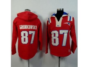 New England Patriots #87 Rob Gronkowski red Player Winning Method Pullover Hoodie