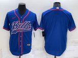 Buffalo Bills Blank Blue Stitched MLB Cool Base Nike Baseball Jersey
