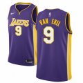 Los Angeles Lakers #9 Nick Van Exel Authentic Purple NBA Jersey - Icon Edition