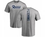 Los Angeles Rams #71 Bobby Evans Ash Backer T-Shirt