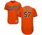 Baltimore Orioles #57 Hanser Alberto Orange Alternate Flex Base Authentic Collection Baseball Jersey
