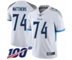 Tennessee Titans #74 Bruce Matthews White Vapor Untouchable Limited Player 100th Season Football Jersey