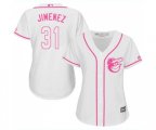 Women's Baltimore Orioles #31 Ubaldo Jimenez Replica White Fashion Cool Base Baseball Jersey