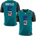 Jacksonville Jaguars #5 Blake Bortles Elite Teal Green Home USA Flag Fashion NFL Jersey