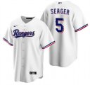 Texas Rangers #5 Corey Seager White Cool Base Stitched Baseball Jersey