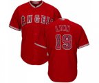 Los Angeles Angels of Anaheim #19 Fred Lynn Authentic Red Team Logo Fashion Cool Base Baseball Jersey