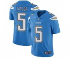 Los Angeles Chargers #5 Tyrod Taylor Electric Blue Alternate Vapor Untouchable Limited Player Football Jersey