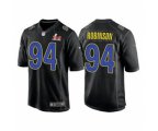 Los Angeles Rams #94 A'Shawn Robinson Black 2022 Super Bowl LVI Game Stitched Jersey