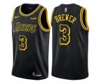 Los Angeles Lakers #3 Corey Brewer Swingman Black City Edition NBA Jersey