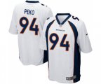 Denver Broncos #94 Domata Peko Game White Football Jersey
