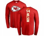Kansas City Chiefs #54 Damien Wilson Red Backer Long Sleeve T-Shirt