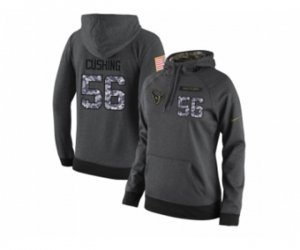 Houston Texans #56 Brian Cushing Stitched Black Anthracite Salute to Service Player Performance Hoodie