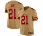 San Francisco 49ers #21 Frank Gore Limited Gold Inverted Legend Football Jersey