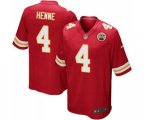 Kansas City Chiefs #4 Chad Henne Game Red Team Color Football Jersey