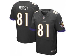 Baltimore Ravens #81 Hayden Hurst Black Alternate Stitched NFL New Elite Jersey
