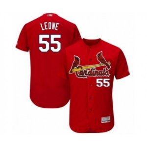 St. Louis Cardinals #55 Dominic Leone Red Alternate Flex Base Authentic Collection Baseball Player Jersey