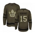 Toronto Maple Leafs #15 Alexander Kerfoot Authentic Green Salute to Service Hockey Jersey