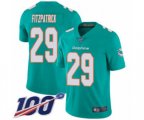 Miami Dolphins #29 Minkah Fitzpatrick Aqua Green Team Color Vapor Untouchable Limited Player 100th Season Football Jersey
