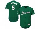 Atlanta Braves #5 Freddie Freeman Green Celtic Flexbase Authentic Collection MLB Jersey