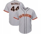 San Francisco Giants #44 Willie McCovey Replica Grey Road Cool Base Baseball Jersey