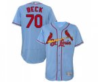 St. Louis Cardinals #70 Chris Beck Light Blue Alternate Flex Base Authentic Collection Baseball Jersey