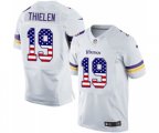 Minnesota Vikings #19 Adam Thielen Elite White Road USA Flag Fashion Football Jersey