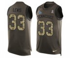 Tennessee Titans #33 Dion Lewis Limited Green Salute to Service Tank Top NFL Jersey