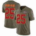 Kansas City Chiefs #25 Clyde Edwards-Helaire Olive Stitched Limited 2017 Salute To Service Jersey