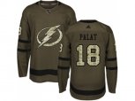 Tampa Bay Lightning #18 Ondrej Palat Green Salute to Service Stitched NHL Jersey