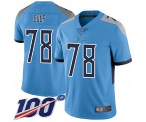 Tennessee Titans #78 Curley Culp Light Blue Alternate Vapor Untouchable Limited Player 100th Season Football Jersey
