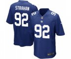 New York Giants #92 Michael Strahan Game Royal Blue Team Color Football Jersey