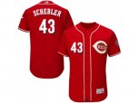 Cincinnati Reds #43 Scott Schebler Red Flexbase Authentic Collection Stitched MLB Jersey