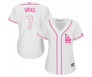 Women\'s Los Angeles Dodgers #7 Julio Urias Authentic White Fashion Cool Base Baseball Jersey