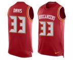 Tampa Bay Buccaneers #33 Carlton Davis Limited Red Player Name & Number Tank Top Football Jersey