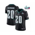 Philadelphia Eagles #20 Brian Dawkins Black Super Bowl LVII Patch Vapor Untouchable Limited Stitched Jersey