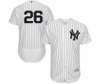 New York Yankees #26 DJ LeMahieu White Home Flex Base Authentic Collection Baseball Jersey