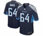 Tennessee Titans #64 Nate Davis Game Navy Blue Team Color Football Jersey