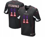 Arizona Cardinals #11 Larry Fitzgerald Elite Black Alternate USA Flag Fashion Football Jersey